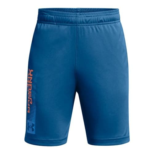Under Armour Boys Tech Wordmark Shorts, (406) Photon Blue / / Viral Blue, Large