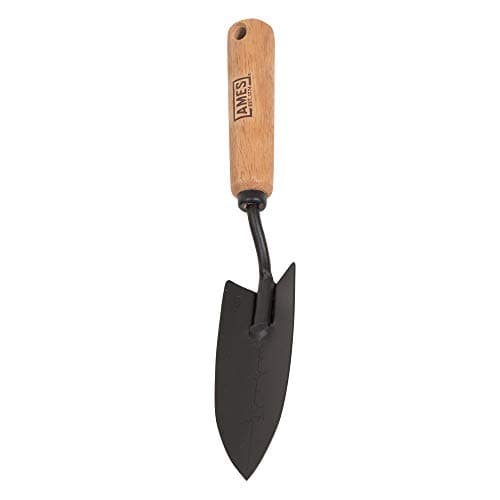AMES 2446200 Tempered Steel Hand Transplanter with Wood Measurement Handle, 12-Inch