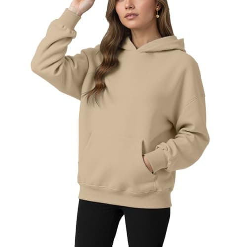 YARBCEN Womens Hooded Hoodies Sweatshirts - Long Sleeve Crewneck Sweaters With Pocket 2026 Fashion Spring Oversized Clothes