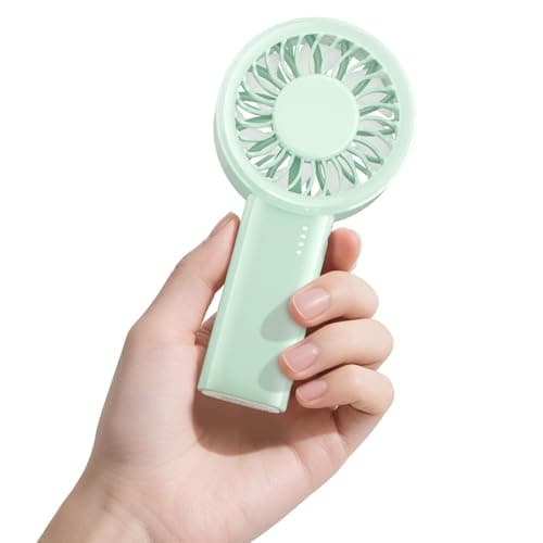 HandFan Handheld Mini Fan, Next Generation Small Fans Portable [8.5H Runtime] with Powerful High Speed Turbo Motor, USB Rechargeable, Pocket Design for Travel/Summer/Concerts/Lash, Gifts for Women