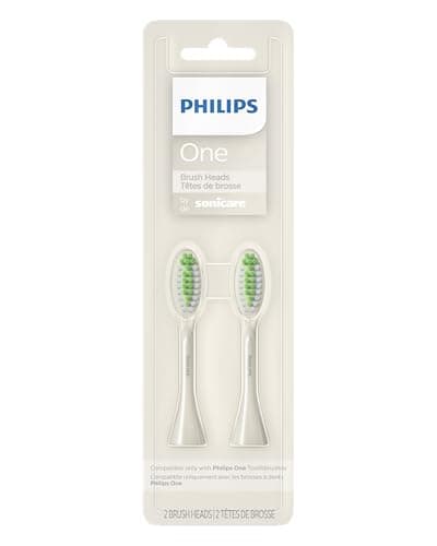 Philips Sonicare One Genuine Replacement Brush Heads, 2-Pack, White