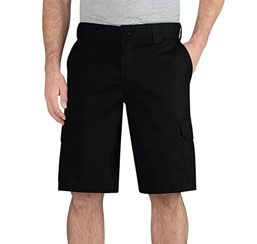 Dickies Mens 11 Inch Regular Fit Stretch Twill Cargo Shorts, Black, 40 US
