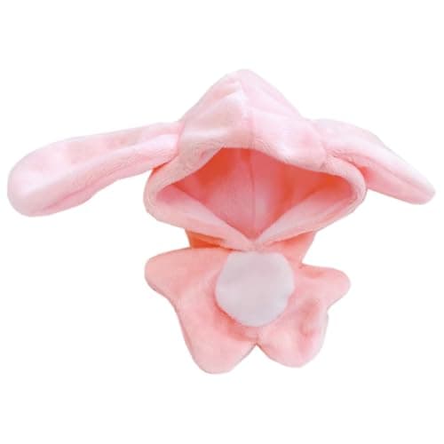 niannyyhouse 10cm~15cm Plush Doll Clothes Onesies Sharks Dinosaurs Cows Rabbits Fawns Unicorn Patterns Bodysuit Dolls Dress Up Accessories (Pink)