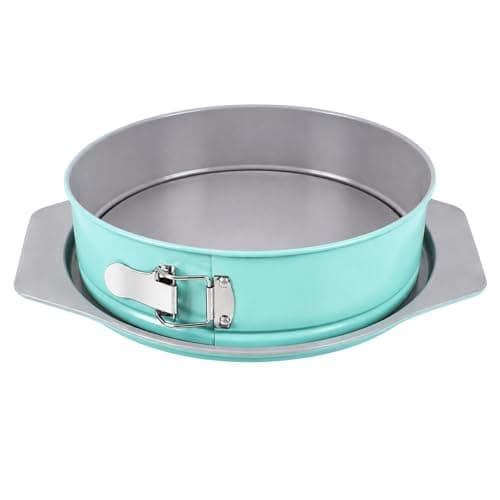 Spmarkt 9" Springform Pan, Wide Handles, Groove-Seal, Nonstick, Mint Blue