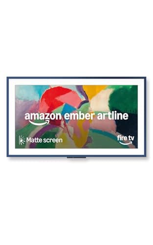Amazon Ember Artline 55" with Fire TV (newest model), 4K Ultra HD QLED smart TV with free art and photos, antiglare display, custom frames, Dolby Vision, find shows faster with Alexa+ - Midnight Blue