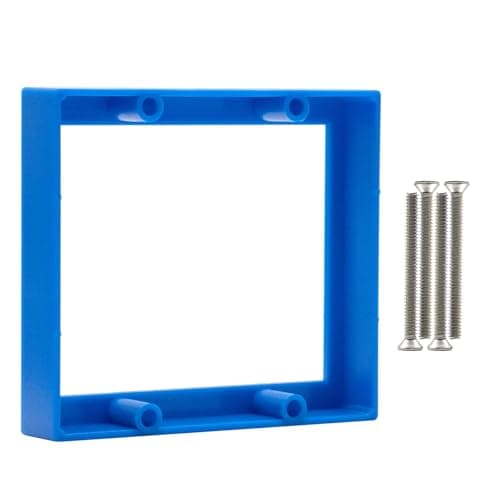 AIRTAK 3/4” Blue Double Gang Outlet Extender, Fixes Recessed or Protruding Electrical Boxes, Easy Installation for Outlets and Switches, with Screws (1-Pack)