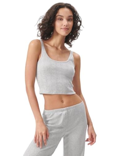 florence by mills Women's Cozy Crush Pointelle Easy SleepTank Top, Heather Grey, X-Large