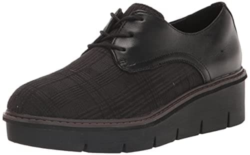 Clarks Women's Airabell Tye Oxford, Black Interest, 9.5 Narrow US