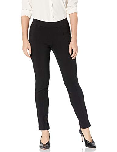 Rafaella Women's Petite Solid Petite Dress Pants With Pull-On Waistband, 28.5” Inseam, Supreme Stretch, Slim Legs, Comfort Fit (Sizes 4-14 Petite), Black, 6 Petite