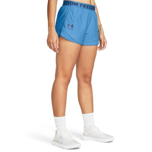 Under Armour Women's New Freedom Play Up Shorts, (444) Viral Blue / / Midnight Navy, XX-Small
