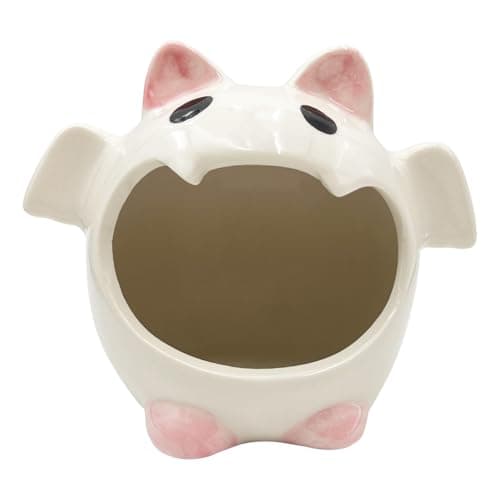 Bat Shaped Ceramic Bowl, Cute Storage Container, Fun Spooky Bat Themed Ceramic Bowl for Home Decor and Organizing (White)