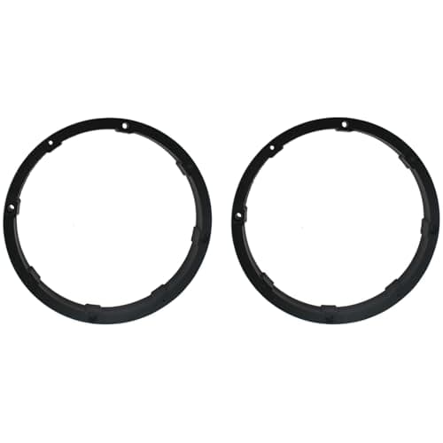 HAJXZH 2pcs Universal Car Speaker Spacers 6.5 inch Solid Car Speaker Adapter Spacer Mounting Rings(Black)