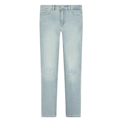 Levi Strauss Signature Gold Label Girls Super Skinny Jeans, One Wish Destructed, 4