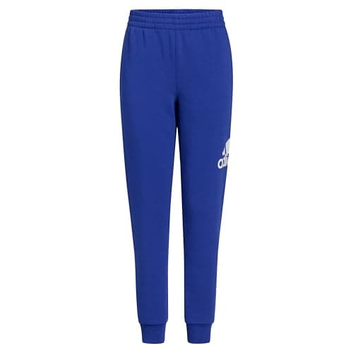 adidas Boys' Elastic Waistband Essential Fleece Joggers, New Royal Blue, 2T