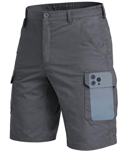 NATUVENIX Hiking Shorts Men Quick Dry Cargo Fishing Shorts with 7 Pockets