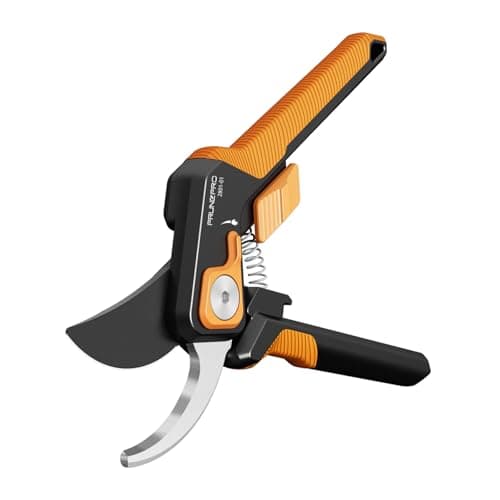 PrunePro Pruning Shears for Gardening Professional Bypass Hand Pruner Stainless Steel Sharp Blade Garden Scissors Plant Flower Garden Clipper Orange 1 Pack