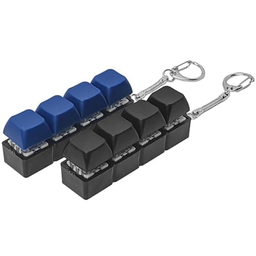 2 PCS Keyboard Fidget Toy, 4-in-1 Keyboard Button Finger Clicker Toys