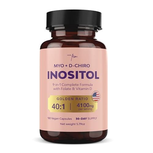 QSTA Myo-Inositol & D-Chiro Inositol Supplement for Women 4100mg (40:1 Ratio) – 9-in-1 Hormonal & Metabolic Support with Folate, Vitamin B6, B12, D3, Zinc & Chromium