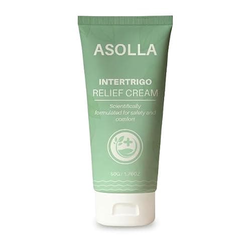 asolla Intertrigo Skin Care Cream, Anti-Chafing Barrier Cream for Skin Folds, Moisture Control & Friction Protection, Fast-Drying Non-Greasy Formula
