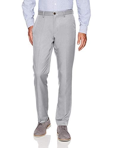 Amazon Essentials Men's Men's Slim-Fit Flat-Front Dress Pants Pants, -Light Grey, 35W x 34L