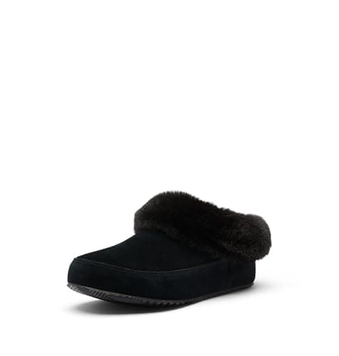 SOREL Women's Go Coffee Run Slipper - Black, Sea Salt - 9