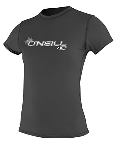 O'Neill Wetsuits Women's Basic Skins Upf 50+ Short Sleeve Sun Shirt, Black, X-Large