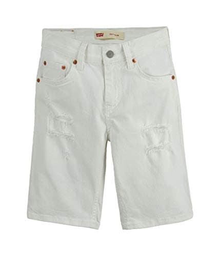 Levi's Boys' 511 Slim Fit Denim Shorts, White, 18