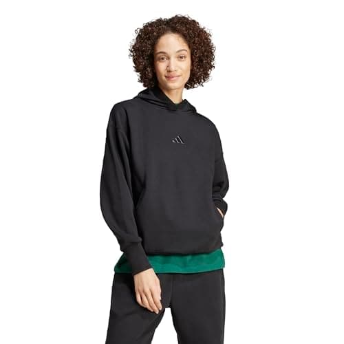 adidas Women's All SZN Fleece Boyfriend Hoodie, Black, Small