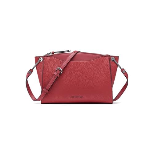 Calvin Klein Garnet Top Zip Crossbody, Cranberry, One Size