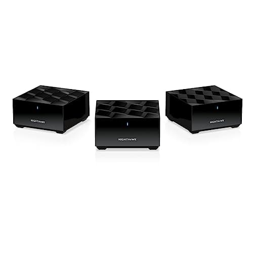 NETGEAR Nighthawk Advanced Whole Home Mesh WiFi 6 System (MK63S) with Free Armor Security – AX1800 Router with 2 Satellite Extenders, Coverage up to 4,500 sq. ft. and 25+ Devices