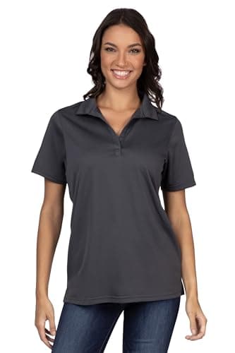 Chef Works Women's Polo Shirt, Iron Grey, 4X-Large