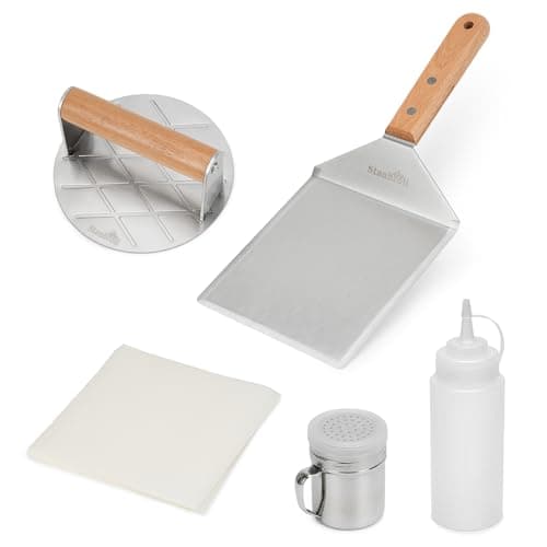 Stanbroil 5 Piece Smash Burger Press Kit for Flat Top Grill