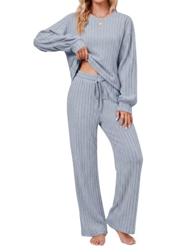 Blooming Jelly Womens Two 2 Piece Pajama Set Cute Fall Matching Lounge Sets