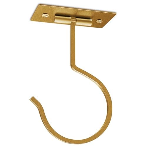 Fitnice Self Adhesive Banana Hook Under Cabinet Foldable Banana Hanger Metal Under Counter Banana Hook to Keep Bananas Fresh Banana Holder for Kitchen RV Space Saving, Golden