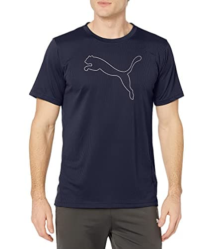 PUMA Men'sPerformance Cat Tee (Available in Big and Tall Sizes), Peacoat, Small