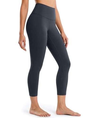 Colorfulkoala Dreamlux High Waisted Leggings for Women with 21" Inseam Tummy Control, Buttery Soft Capri Workout Casual Yoga Pants(XL, Blue Ink)