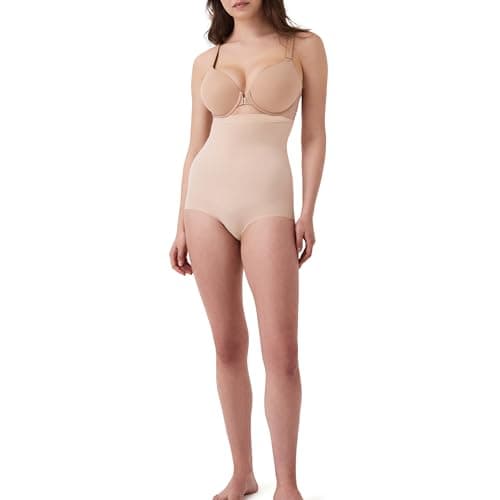 SPANXsculpt Power Series High-Waisted Brief - Lightweight All-Day Comfort - Core Control Shapewear - High-Waisted Underwear - Soft Nude - Small