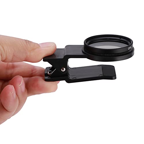 37mm CPL Polarized Phone Camera Lens, Universal Clip On CPL Phone Filter Lens, Anti-Glare Camera Lens HD Optical Glass Polarized Lens for iPhone Samsung Most Phones