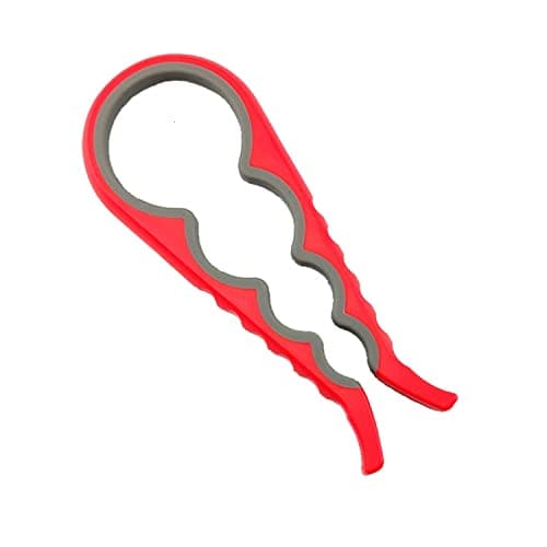 JINSHIN Jar Opener,Bottle Opener,Jar Gripper,Can Opener,Jar Lid Opener,Jar Opener for Arthritic Hands & Weak Hands & Seniors and Woman (Red)