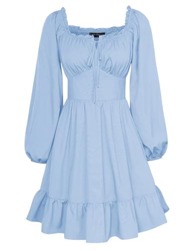 Women's Renaissance Off Shoulder Corset Mini Dress Gray blue XL