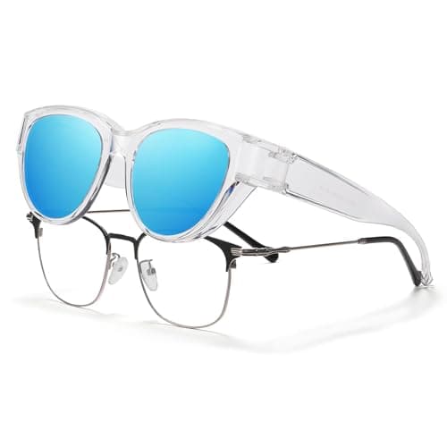 HAOLOTA Polarized Fit Over Sunglasses for Women, UV400 Cat Eye Wrap Around Overglasses for Prescription Glasses & Driving