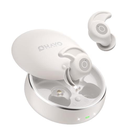 OHAYO A10 Sleep Earbuds for Side Sleeper, Ultra-Thin Design with 72H Playtime, Strong Bluetooth 6.0 Connection, White Noise APP, Noise Isolation, Mini Sleep Earbuds Without Touch Control