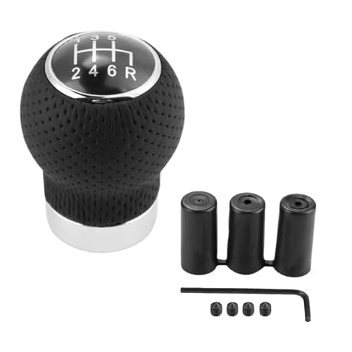 GAOLAOSY Car Gear Shift Knob, 6 Speed Manual Stick Shifts Knob (R Down)
