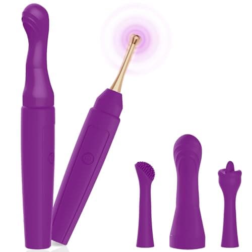 G Spot Vibrator Wand Adult Sex Toys & Games - Upgraded 2 in 1 Adult Toys for Women Sex Toys Nipple Clit Vibrators with 3 New Head & 10 Vibrations, Finger Mini Vibrator Couples Female Sex Toy Vibrater
