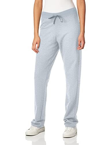 Fruit of the Loom Women's Essentials Live in Open Bottom Pant Pants, Athletic Heather, 2X-Large