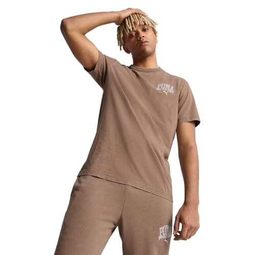 Puma Men's Graphic T-Shirt (Available in Big and Tall Sizes), Puma Class Totally Taupe SS25, Medium