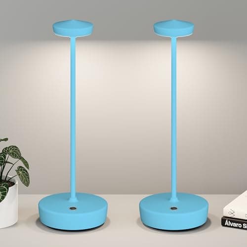 TBBGA Cordless Table Lamp Rechargeable 2 Pack, 5000mAh Battery Table Light