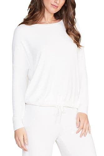 Barefoot Dreams® CozyChic Ultra Lite® Slouchy Pullover, Pearl, Small