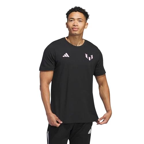 Adidas Mens Messi Generic Short Sleeve T-Shirt, Black, Small