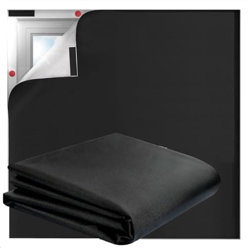 GIUPRE 39x57 inch Blackout Curtains, Black Out Window Cover, Portable Window Shade Blinds No Drill for Bedroom, RV, Nursery, Media Room